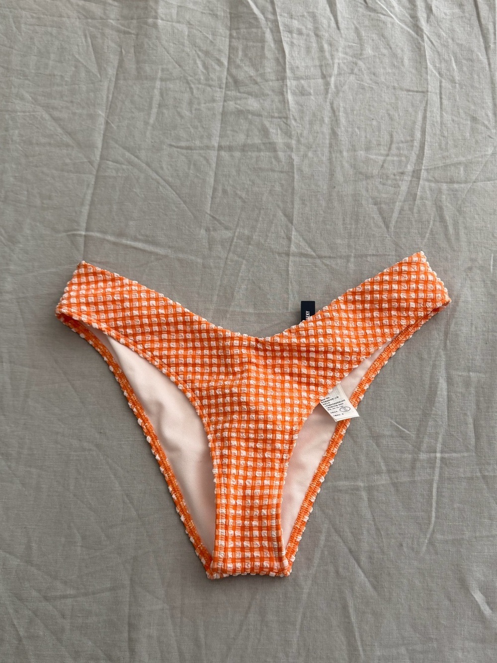 Abercrombie & Fitch Orange Gingham Bikini Bottom - Picture 5 of 6